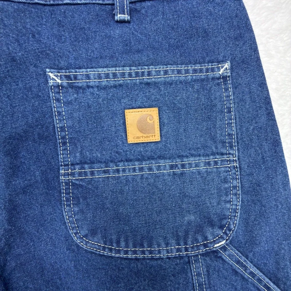 Carhartt Work Dungaree Denim Jeans Mens 36x32 B13 DST Darkstone NWT NOS